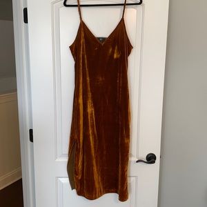 7 For All Mankind Velvet Midi Dress